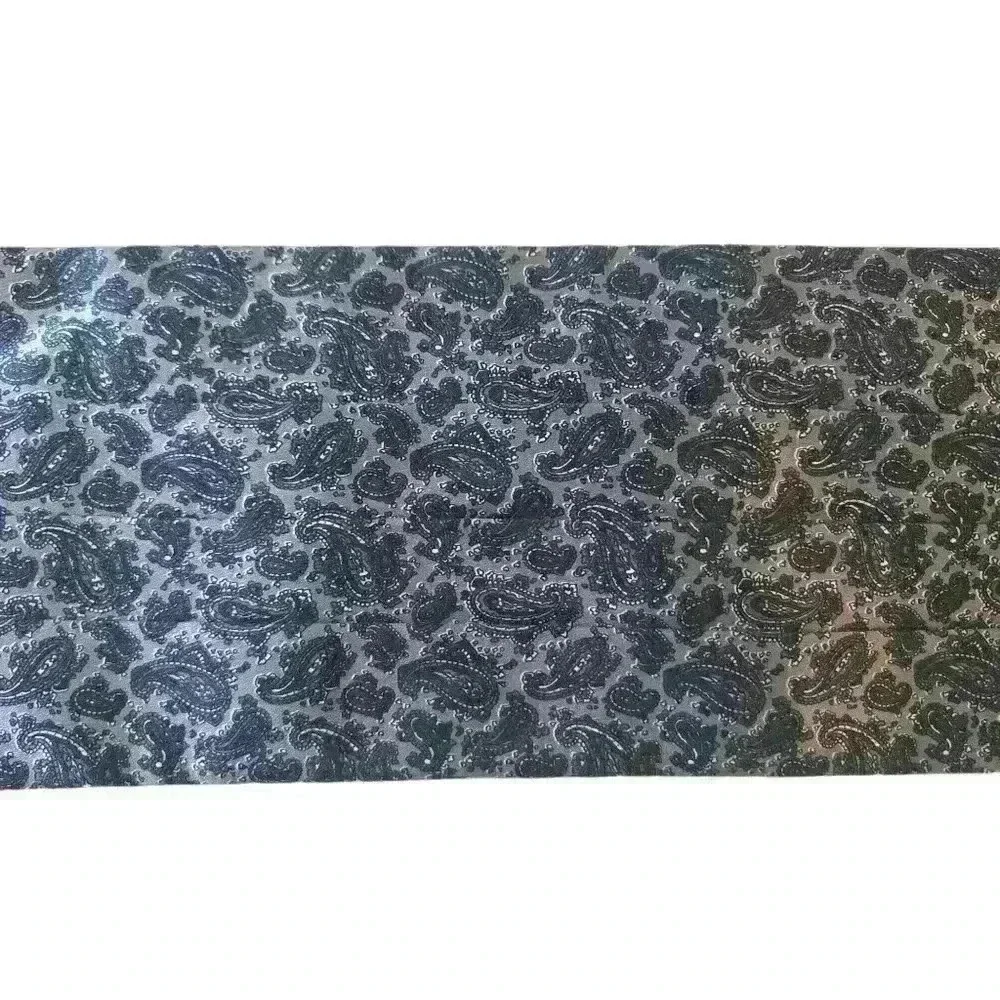 Vintage Christian Dior Black Gray Paisley Men's Cummerbund Adjustable #065